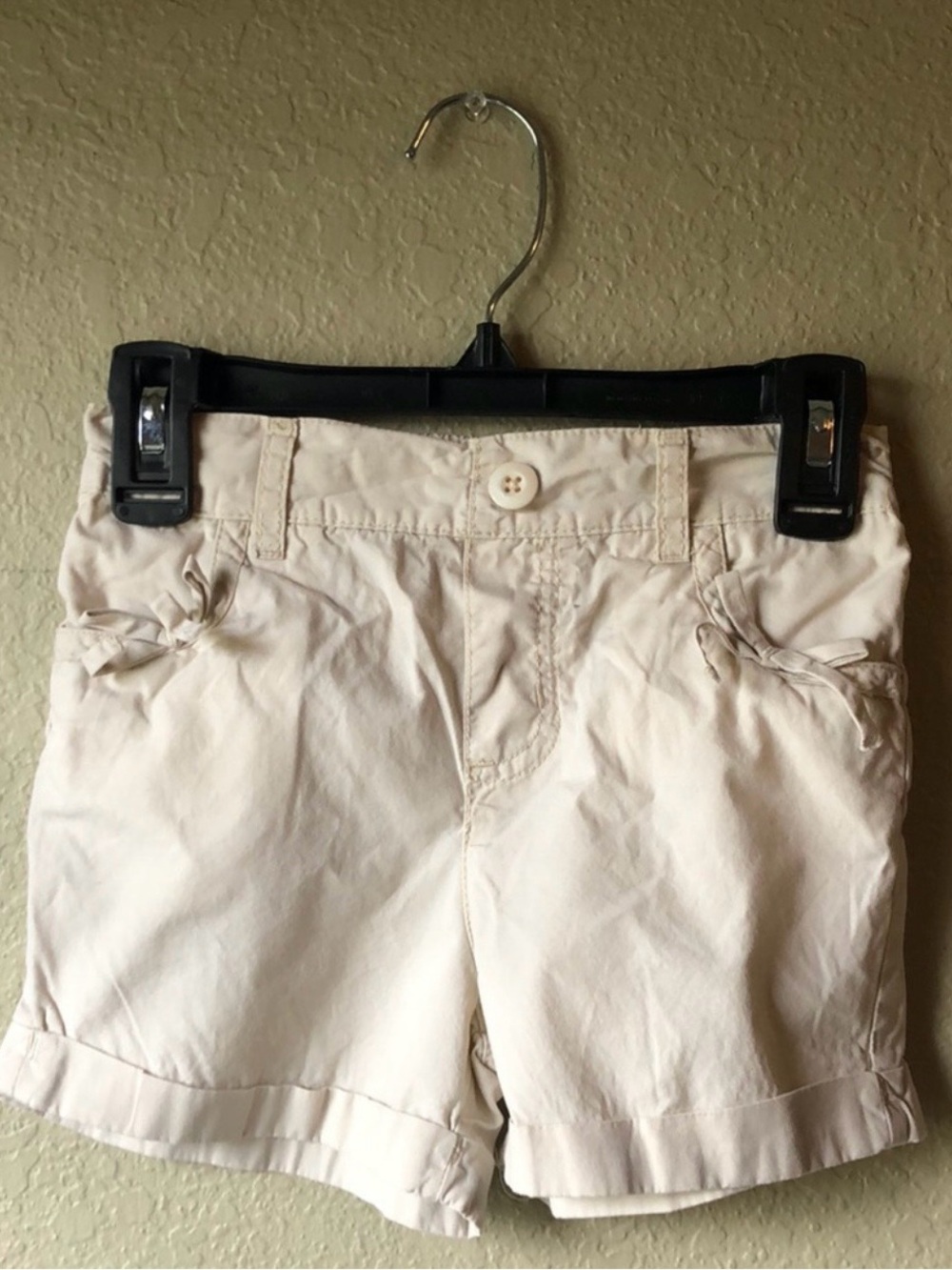 Okie Dokie Shirts Girls Vintage Y2K Light Tan Elastic Waist Classic Casual Sz 6